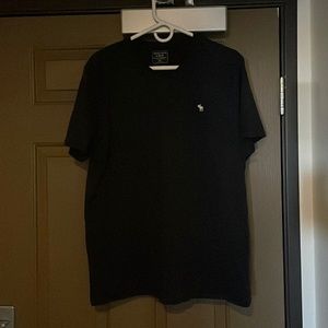 abercrombie and fitch navy blue v neck tee